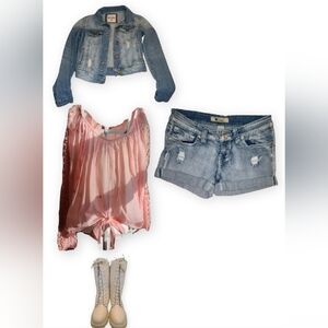 Y2k Wet Seal Distressed Denim Shorts  7